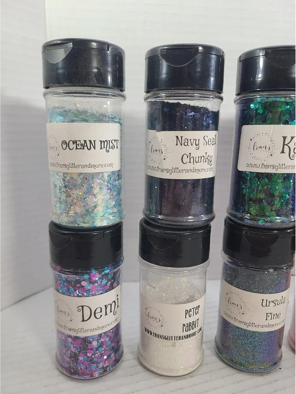 Fran's Lot of 12 High Quality Craft Glitters for Tumblers, Nails, Resin Art